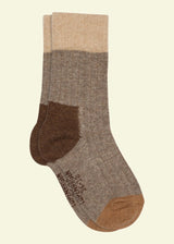 Dear Denier Esther Contrast - Kashmir strømper - Beige/brun - Strømper - Brun - Genanvendt Kashmir