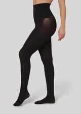 Dear Denier Erika 80 Denier High Waistband - strømpebukser - Sort - Strømpebukser - 80 Denier - Fuld dækning - Sort - Ekstra bred talje-elastik - Genanvendt Polyamid