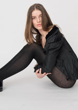 Svea Merino Strømpebukser Rib - Black